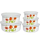 Mixing Bowls Sets for Kitchen Serving Fruit Cereal Ice Cream Salads Prepared Bowls 5 pieces with ...