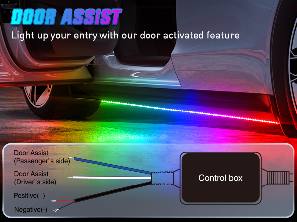 4Pcs Aluminum Underglow Neon Accent Strip Lights 396 LEDs Dream Color