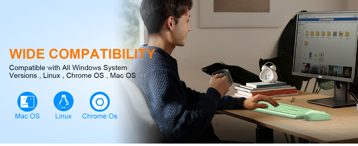 wireless keyboard and mouse Silent 2.4GHz Cordless Keyboard Mouse Combo