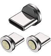 Aripps 9Pin USB C Magnetic Adapter(3 Pack), 60W/100W Magnetic Charging Cable Tips for USB C Devic...