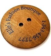 Summer-Ray 10 Custom Engraved Wooden Buttons 2.4"