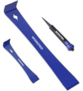 WORKPRO Pry Bar and Nail Punch Set, 5-1/2" &amp; 12" Prybar, 5" Nail Setter | 3-IN-1 Utility Claw Bar...