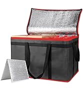 mosago Insulated Food Delivery Bag - Reusable Thermal Cooler Grocery Bags for Doordash Catering, ...