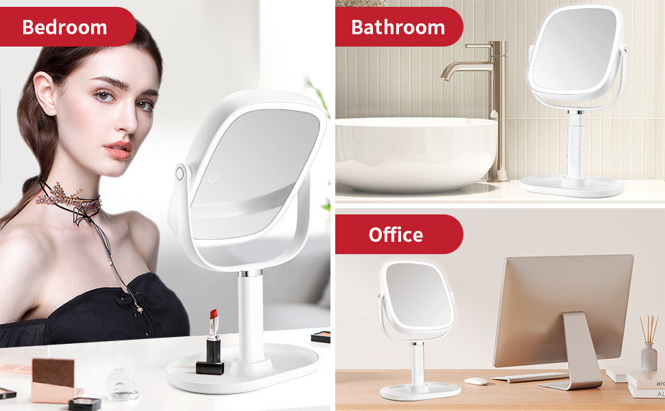 magnifying mirror with light