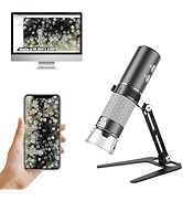 Ninyoon 4K WiFi Microscope Upgraded Stand for iPhone Android PC, 50-1000X USB Digital Microscope ...