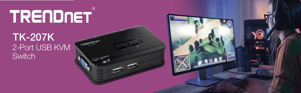 2-port KVM-Umschaltersatz , VGA, KVM