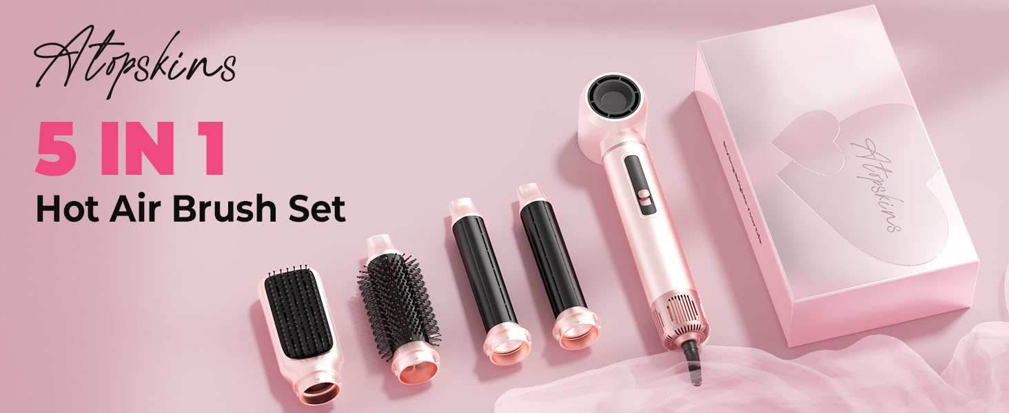 atopskins 5 in 1 hot air brush set