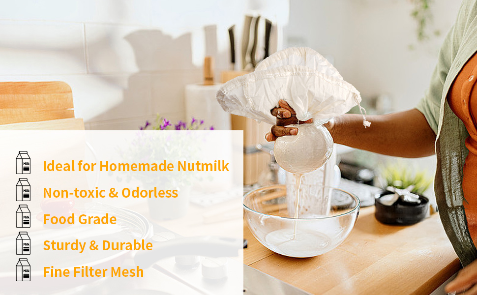 nut milk bags for straining reusable