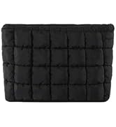 HFLZBRO Puffy Quilted Makeup Bag, Cosmetic Bag, Travel Toiletry Organizer Pouch, Clutch for Wom (...