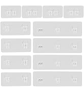 Lsnisni 12 Pack Shower Caddy Adhesive Replacement, Shower Adhesive Strips, Strong Adhesive Hooks,...
