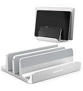 AboveTEK Vertical Laptop Stand, 3 Slots Aluminum Desk Laptop Holder &amp; Laptop Docking Station Stan...