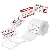 NIIMBOT Red&amp;Black Labels, Refill Sticker Papers Only for B21 Pro 300DPI Label Maker, Dual Color P...