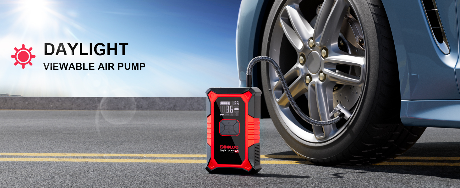 jump pack with tire inflator