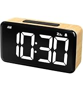 NOKLEAD Digital Alarm Clock for Bedroom: 5.9 inch Large LED Display, 9-Mins Snooze, 2 Volume Leve...