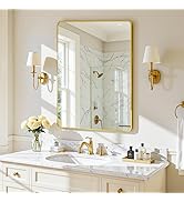 Antok Wall Mirror, 24"x36" Bathroom Vanity Mirror, Anti-Rust HD Tempered Glass, Wall Mounted Mirr...