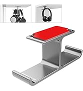 APPHOME Headphone Hanger Stand Under Desk Hook Aluminum Stick-On Adhesive Dual Headsets Holder Mo...