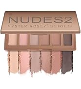 MYSTER ROSEY Nudes 2 Series Mini Eyeshadow Palette, Velvety Matte&amp;Satin Finish, 6 Nude Taupe &amp; Br...