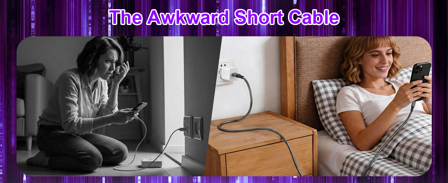 The original usb c cable is too short, making charging inconvenient. 10ft cable would be just right.