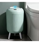 onlcuk Automatic Motion Sensor Bathroom Trash Can Touchless,3 Gallon/11L Smart Garbage Bin,Mini T...