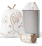 13 Gallon Trash Bags with Cute Rabbit Printed &amp; Drawstring, Tear-Resistant Tall Kitchen Garbage B...