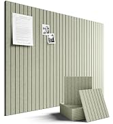 Fluxynara 48" x 36" Large Felt Bulletin Board, Sage | 12 Pack Cork Board Alternative with 60 Safe...