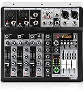 XTUGA KP4 4 Channel Audio Mixer with Bluetooth,DJ Sound Board Controller | USB Audio Interface,16...