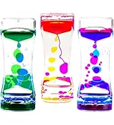 Winbar 3 Pack Calming Liquid Motion Bubbler, Hourglass Type Sensory Toys for Children &amp; Adults wi...