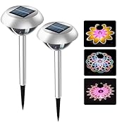 LAVAED Solar Light Outdoor Waterproof,Solar Powered Garden Lights Stainless Steel LED Outside Wal...