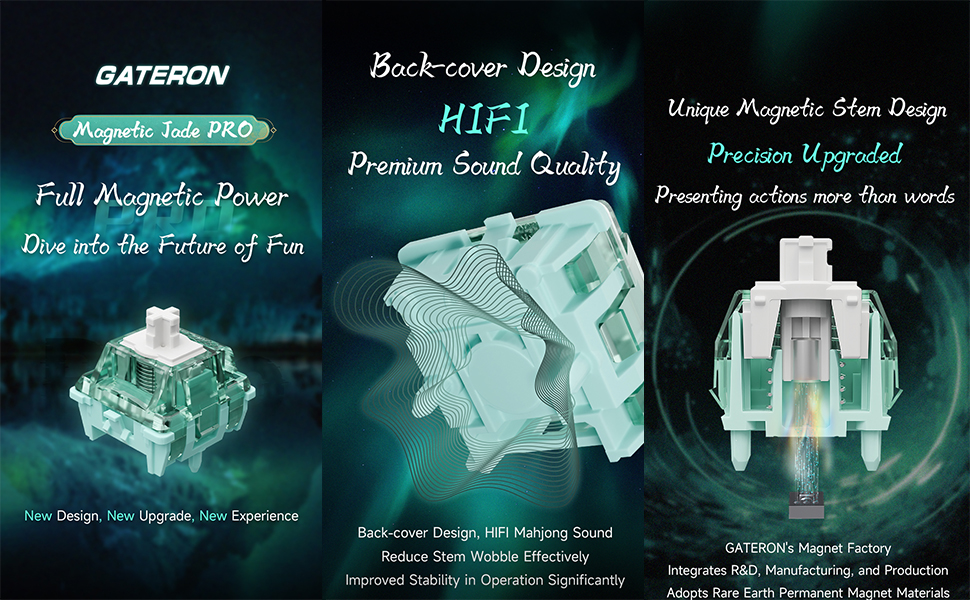 gateron magnetic jade pro keyboard switches
