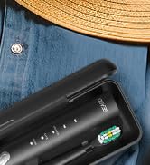 SEAGO Electric Toothbrush with 10 Brush Heads,Travel Toothbrush with Travel Case and Toothbrush H...