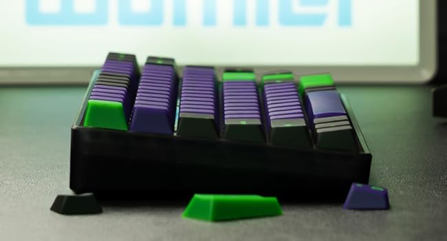 PBT Keycaps, Jade Keycaps 60 75 100 Percent, Translucent Key caps Custom