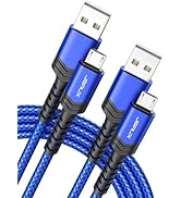 JSAUX Micro USB Cable Android Charger, (2-Pack 3.3FT+6.6FT) Micro USB Android Charger Cable Nylon...