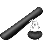 BamLue Keyboard Wrist Rest, Memory Foam Pad Set for Easy Typing &amp; Pain Relief for Laptop, Office ...