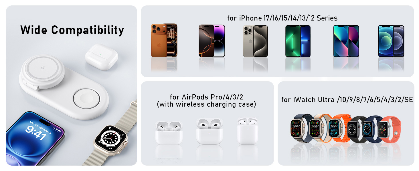 foldable travel charger 3 in 1