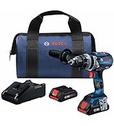 BOSCH GSB18V-975CB25 18V Brushless Connected-Ready 1/2 In. Hammer Drill/Driver Kit with (2) CORE1...