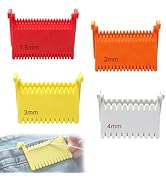 4 Pcs Clip-On Sewing Ruler, Edge Stitch Lock and Sewing Gauge for Even Stitches, Sewing Guides fo...