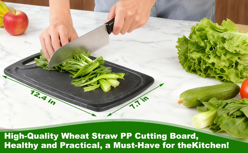 High-Quality Wheat Straw PP Cutting Board, Healthy and Practical, a Must-Have for the Kitchen!