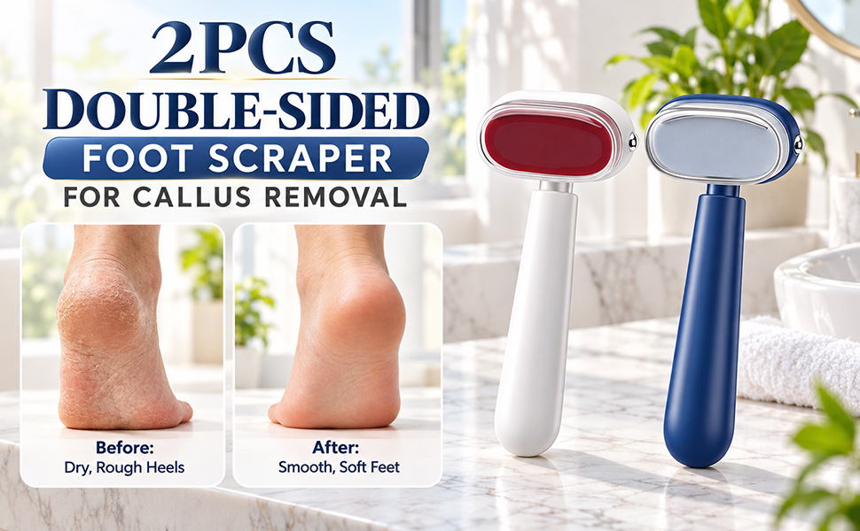 Double-Sided Foot Scraper for Callus Removal