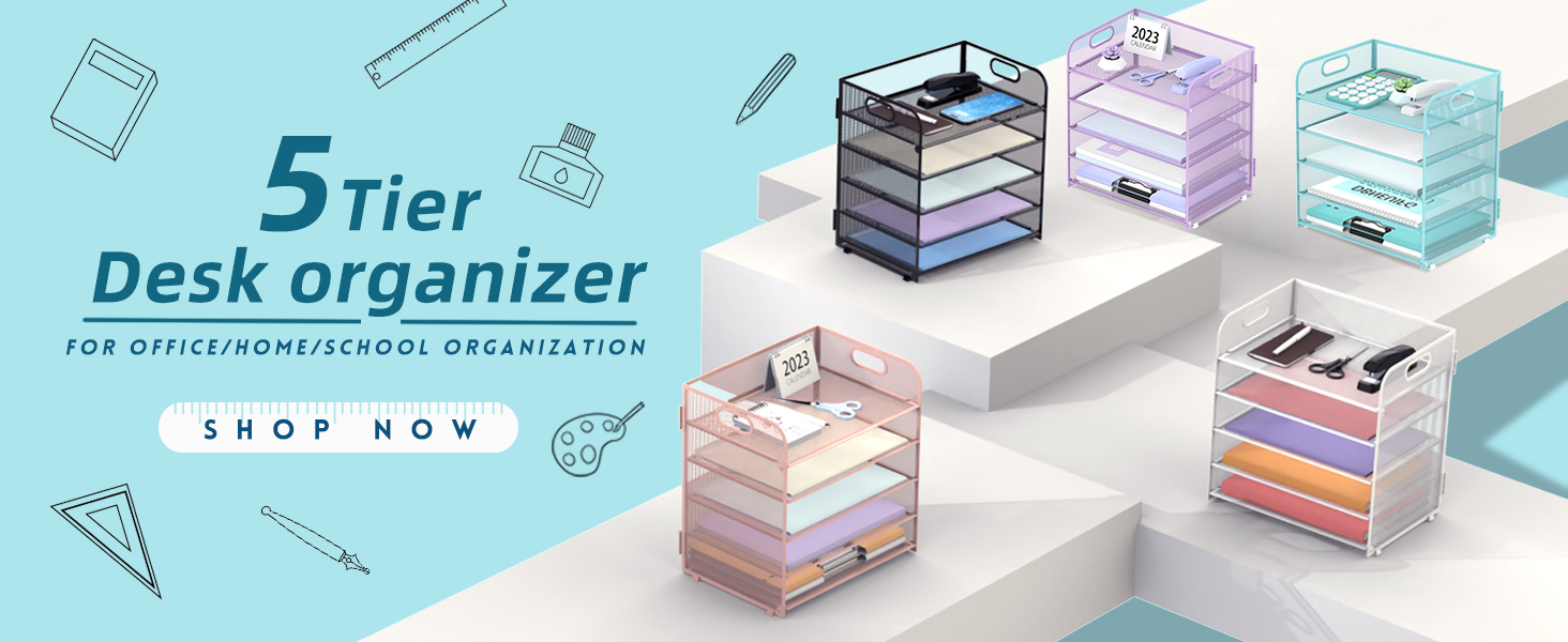 5 Trays Desk Organizer