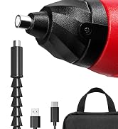 3.6V Cordless Screwdriver, 50-Piece Small Electric Screwdriver Set, Rechargeable with 6 N.m Preci...