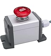mxuteuk 22mm Stainless Steel Metal Latching Emergency Stop Push Button Switch Waterproof IP65 12-...