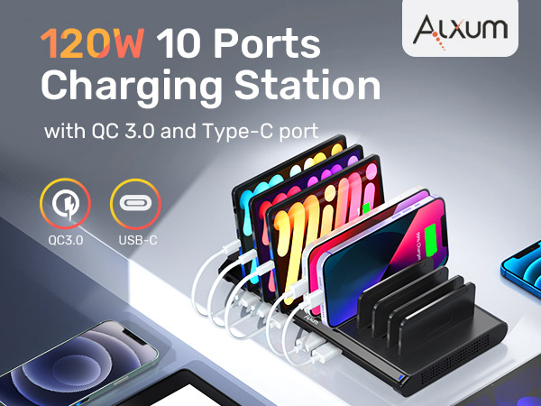10 port usb charging station