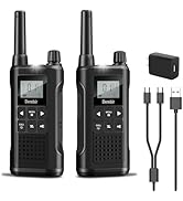 Derebir Walkie Talkies Long Range for Adults-2 Pack Rechargeable Walkie Talkies 22 FRS Channels 2...