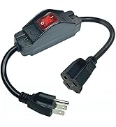 EP 3 Ft Indoor Extension Cord with Waterproof On Off Switch, 16/3 SJTW 1625W Heavy Duty Extension...