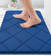 OLANLY Memory Foam Bath Mat 30x20, Ultra Soft and Absorbent Bathroom Rugs, Machine Washable, Comf...