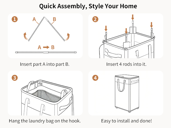 Goodpick Laundry Basket with Wheels and Lid