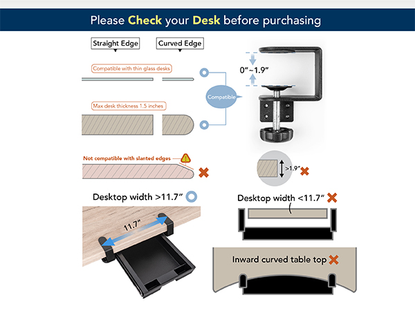 checking space under the table