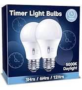 UNILAMP Timer LED Light Bulbs Indoor: 13W (100W Equivalent) LED Bulb, Built-in Automatic Timer, 5...