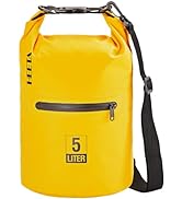 HEETA Waterproof Dry Bag with Front Zippered Pocket for Women Men, 5L/10L/20L/30L/40L Roll Top Li...