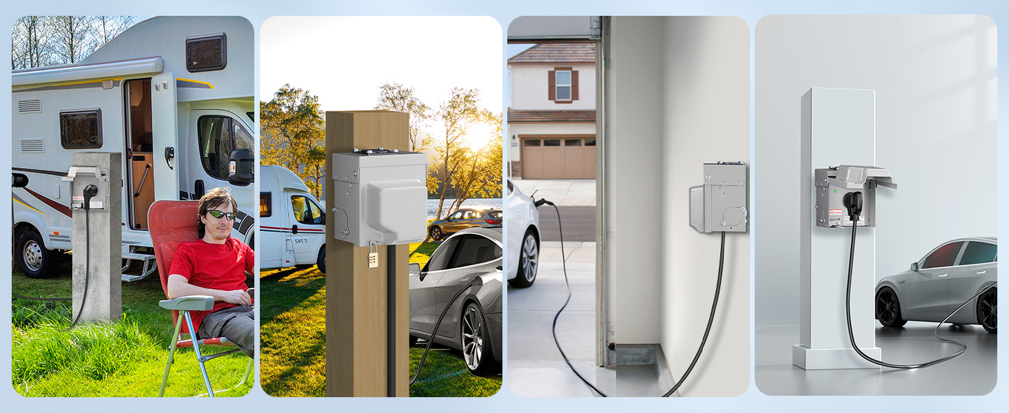 50 Amp RV Power Outlet Box